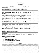 Kiêm tra chu đê VII môn Toan Lớp 8